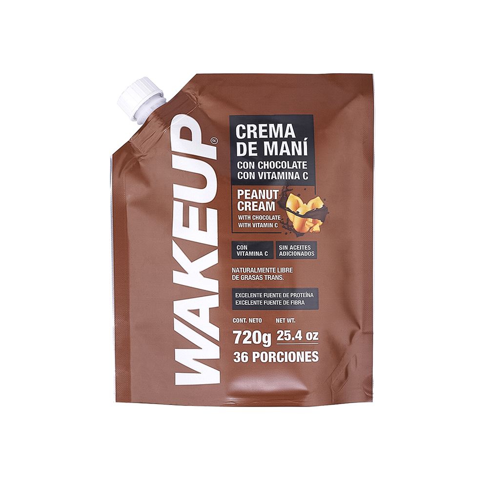 Crema De Mani Con Chocolate - Wakeup 720g